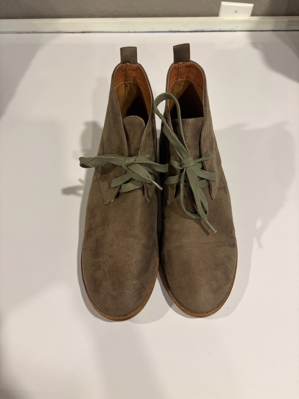 Corkys Hey Girl Taupe Chukka Ankle Boots Lace Up Women Size 10
